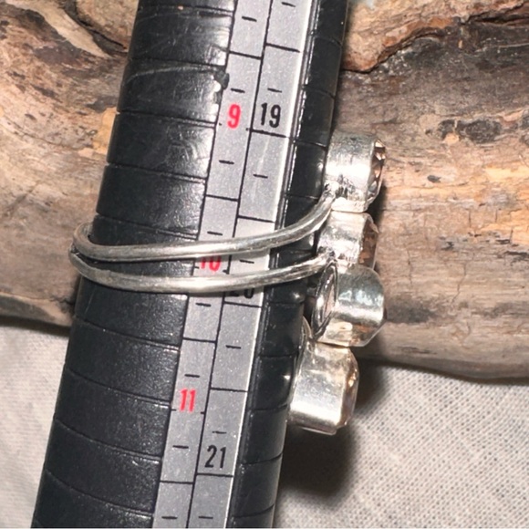 Peach Quartz multi-gem handcrafted adjustable ring - Picture 9 of 10